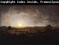 Jean Francois Millet The Sheep Meadow, Moonlight